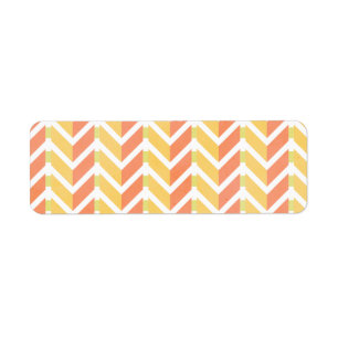 Motif jaune et de corail du chevron 3D
