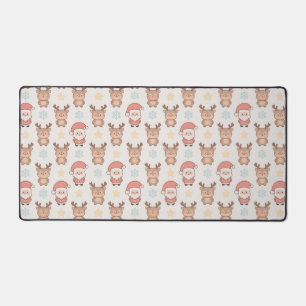 Motif joli de Père Noël et de rennes