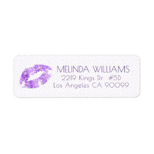 Motif Lavender Parties scintillant lèvres et point