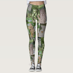 Motif Legging de cerfs communs affrichés