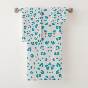 Motif léopard bleu