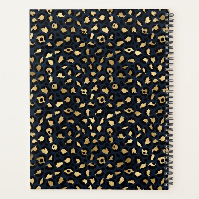 Motif léopard bleu et or (Dos)
