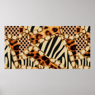 Motif léopard, Empreinte de léopard, Poster de ani