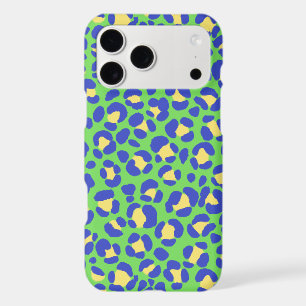 Motif Léopard Vert Bleu Jaune