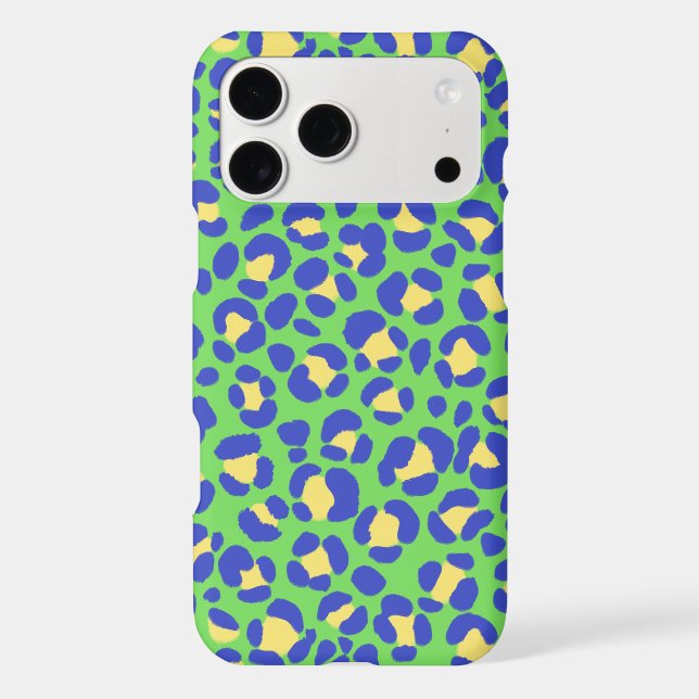 Motif Léopard Vert Bleu Jaune (Verso)
