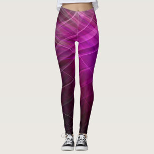 Motif linéaire pourpre - Leggings