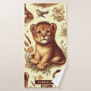 Motif Lion vintage mignon bébé