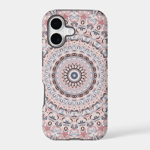 Motif Mandala Rose et Bleu Boho