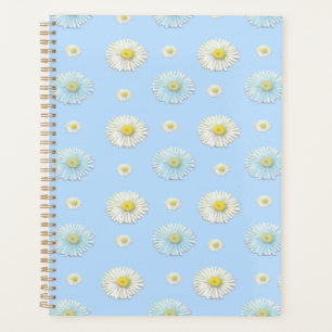 Motif marguerrier sur arrière - plan bleu clair