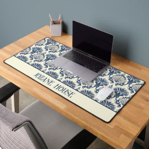 Motif marine bleu et crème