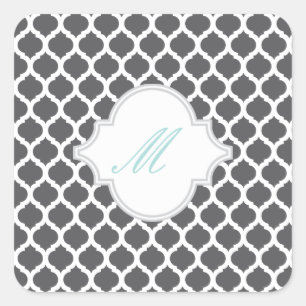 Motif marocain gris avec des autocollants de