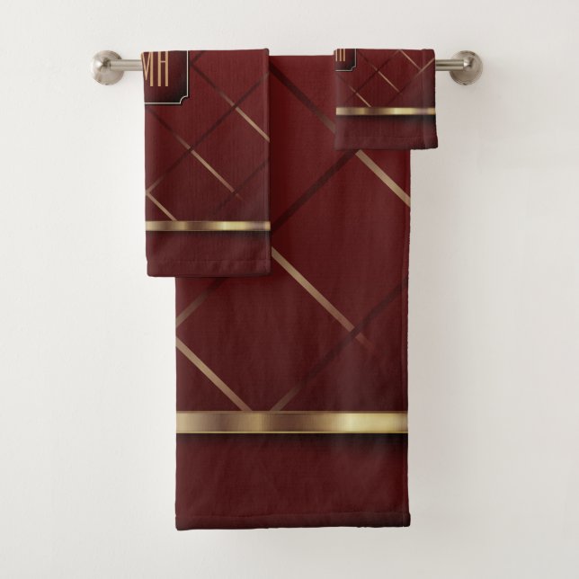 Motif marron et géométrique foncé (En situation)