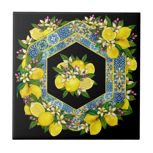Motif méditerranéen révisé 8 Carreaux en céramique (Devant)