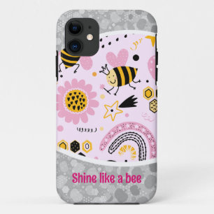 Motif miel abeille forme coque iphone