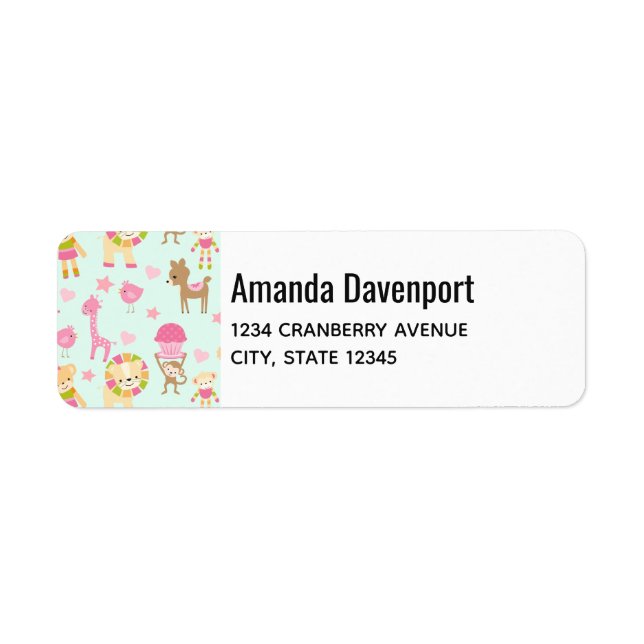 Motif mignon avec Animaux et Jouets heureux (Devant)