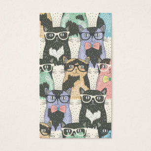 Motif mignon de chats de hippie