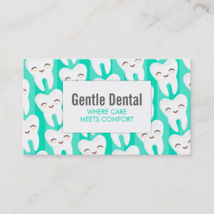 Motif mignon de dent - cartes de visite faits sur