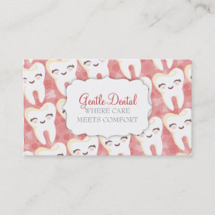 Motif mignon de dent - cartes de visite faits sur