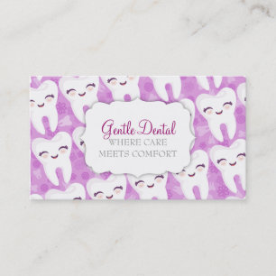 Motif mignon de dent - cartes de visite faits sur