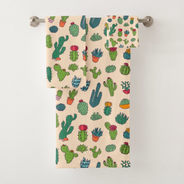 Motif mignon de position de cactus (En situation)