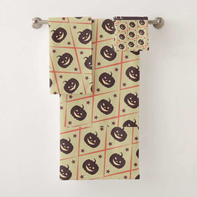 Motif minimaliste Halloween gris beige (En situation)