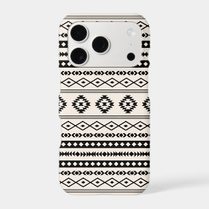 Motif mixte aztéque noir sur fond crème