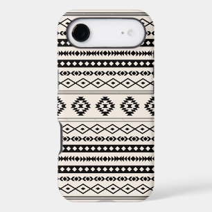 Motif mixte aztéque noir sur fond crème