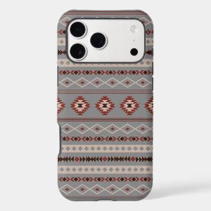 Motif Mixte Brun Gris Crème Rouille Aztèque