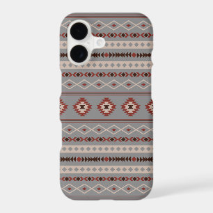 Motif mixte gris marron crème rouille aztèque