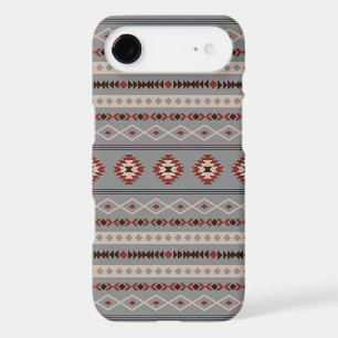 Motif mixte gris marron crème rouille aztèque
