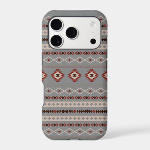 Motif mixte marron gris crème rouille aztèque