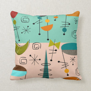 Motif moderne ab d'ovales de coussin de la moitié