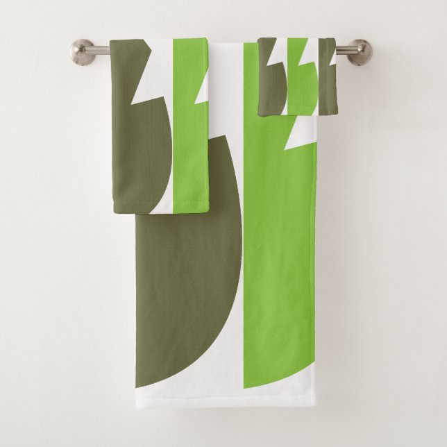 Motif Moderne Abstrait Gris Vert (En situation)
