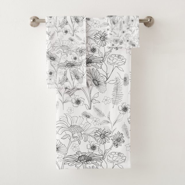 motif moderne chic de fleur de marais noir (En situation)