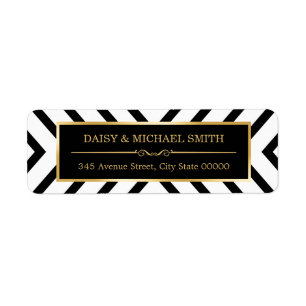 Motif moderne Classy Gold Black White Line