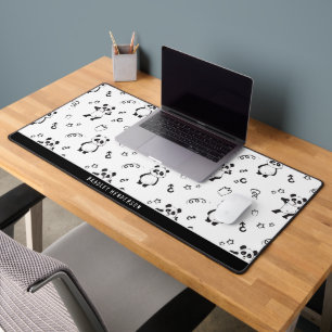 Motif moderne de panda noir et blanc