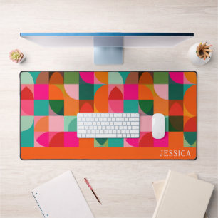 Motif moderne du milieu du siècle Coloré Nom rétro