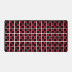Motif moderne en diamant noir et rouge