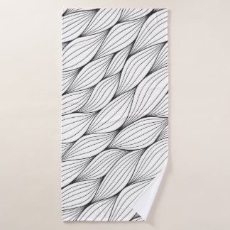 Motif monochrome sans couture avec abstrait courbé
