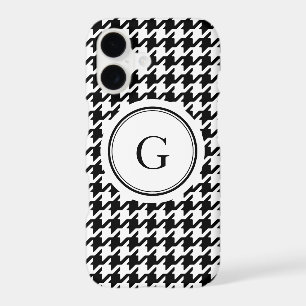 Motif monogramme carreaux noir blanc tendance