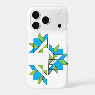 Motif mosaïque de quilt géométrique moderne bleu v