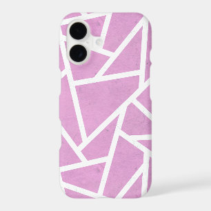 Motif mosaïque rose et blanc