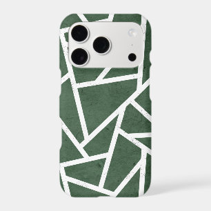 Motif mosaïque vert et blanc