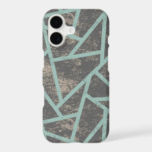 Motif mosaïque vert pâle et gris