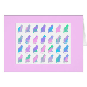 Motif multicolore de chats de remous d'abrégé sur
