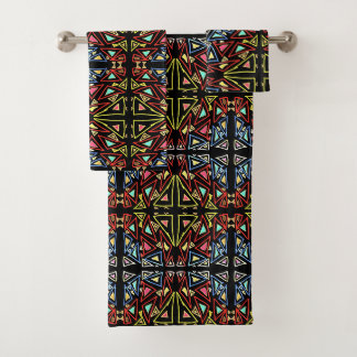 Motif multicolore techno extraterrestre géométriqu