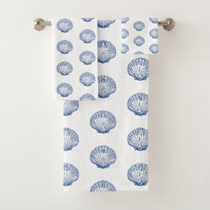 Motif Nautique Coquillage Bleu Coquille Bleue