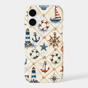 Motif nautique côtier sans couture