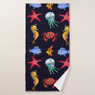 Motif nautique fabuleux avec une mer orange amusan