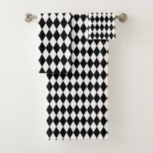 Motif noir et blanc de harlequin